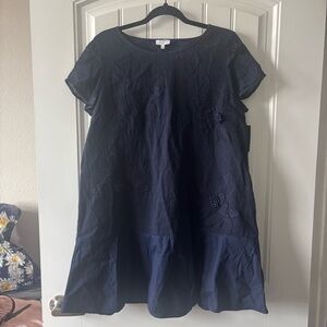 Crown & Ivy Petite Elegant Navy Blue Dress NWT PL